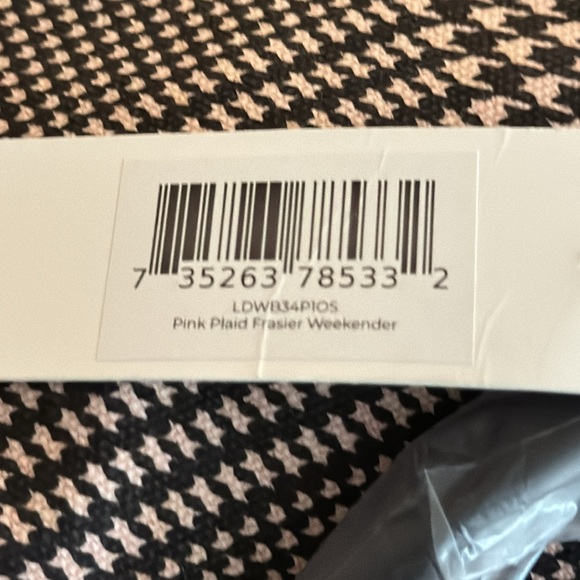 Lulu Dharma Pink Plaid Weekender Bag - Picture 8 of 8